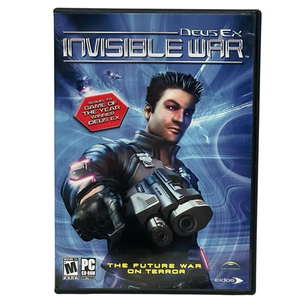 Deus Ex Invisible War PC 2003 Eidos Interactive CIB Cyberpunk Action RPG
